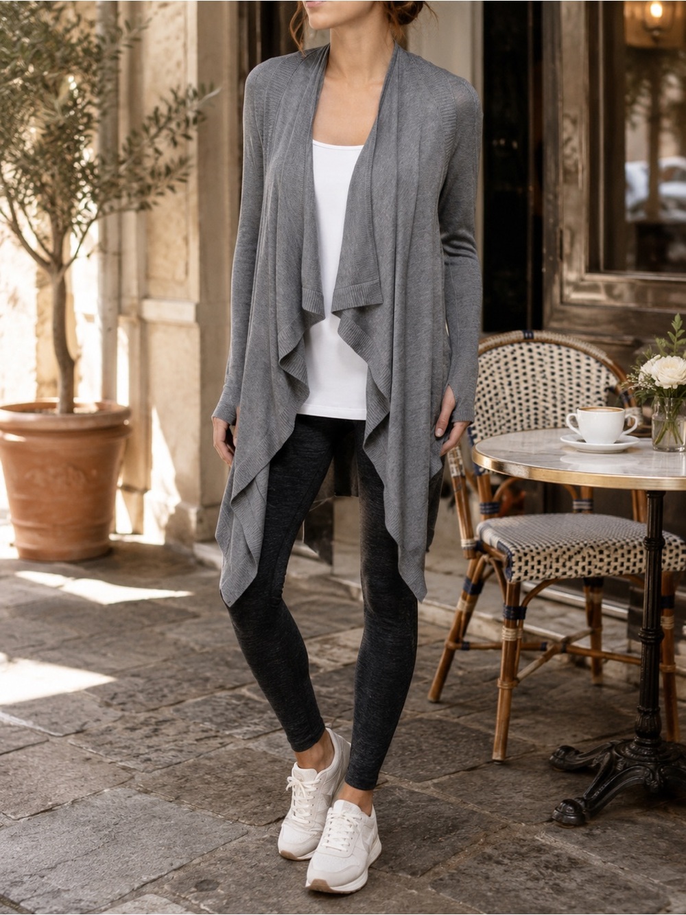 Lululemon Express Yourself Wrap Size 4 Gray Cashmere